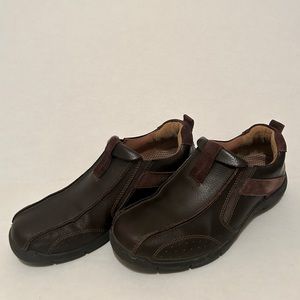 Brown leather slip-on shoes, Men’s size 9
